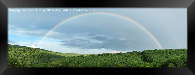  Rainbow Panorama Framed Print by David Tinsley