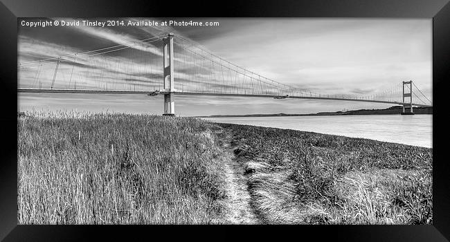  Severn Bridge Panorama Framed Print by David Tinsley