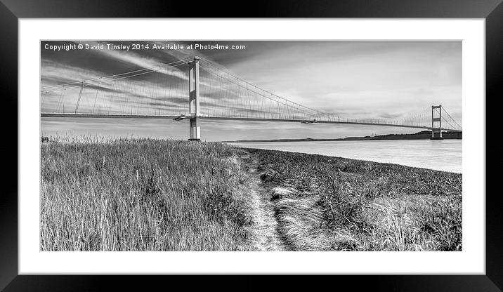  Severn Bridge Panorama Framed Mounted Print by David Tinsley