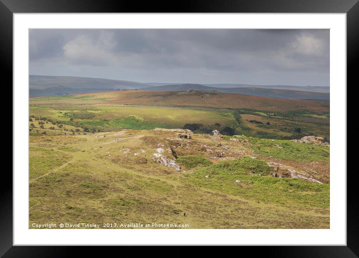 View from the Tor Framed Mounted Print by David Tinsley