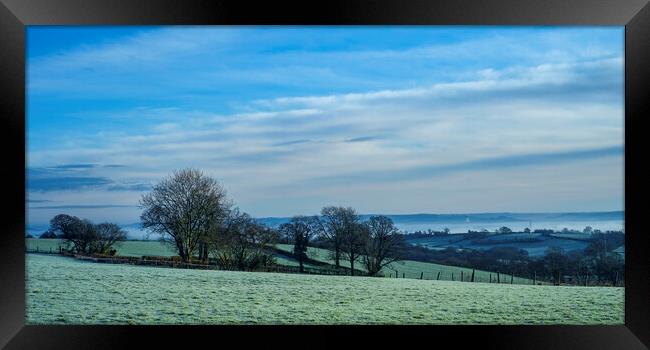 Rural Winter Panorama Framed Print by David Tinsley
