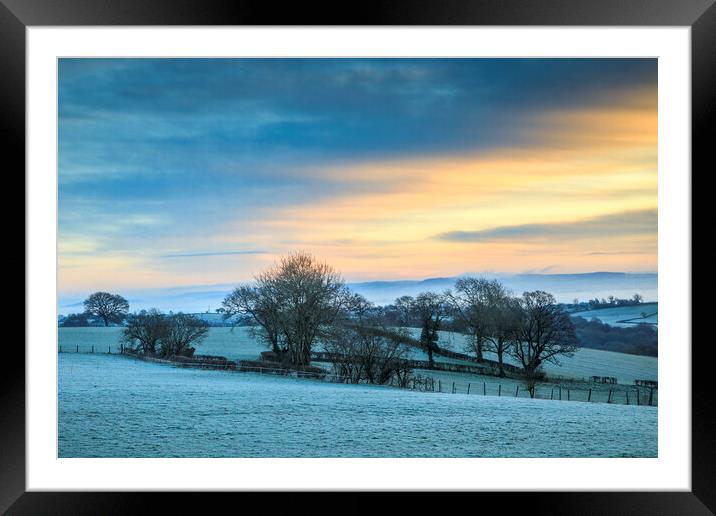 January Sunrise  Framed Mounted Print by David Tinsley
