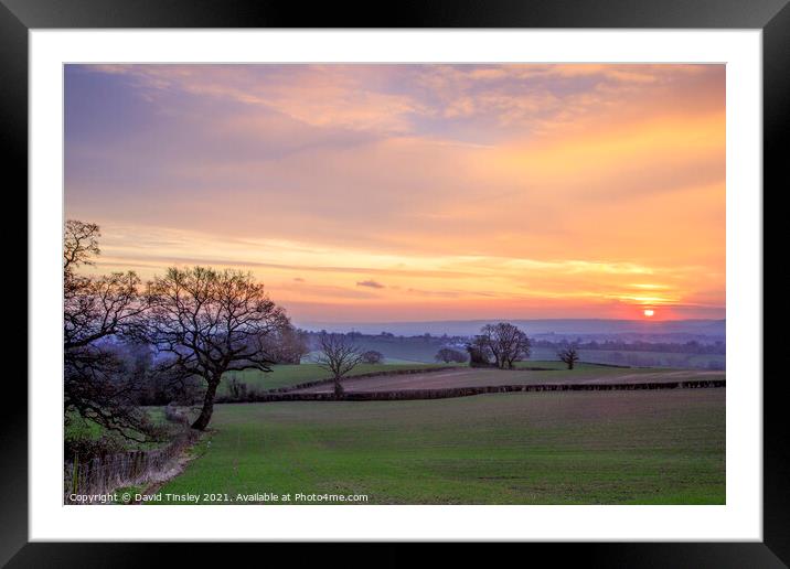 Winter Sunrise No 2 Framed Mounted Print by David Tinsley