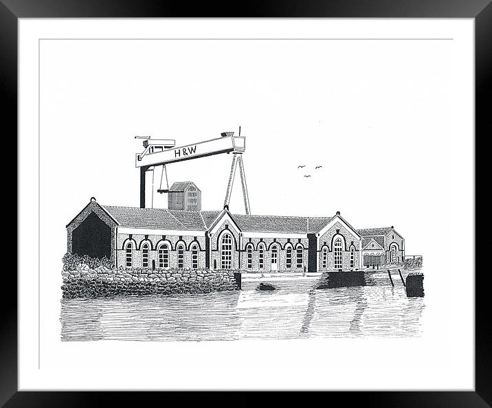 The Pump House, Titanic Quarter Framed Mounted Print by Gordon and Gillian McFarland