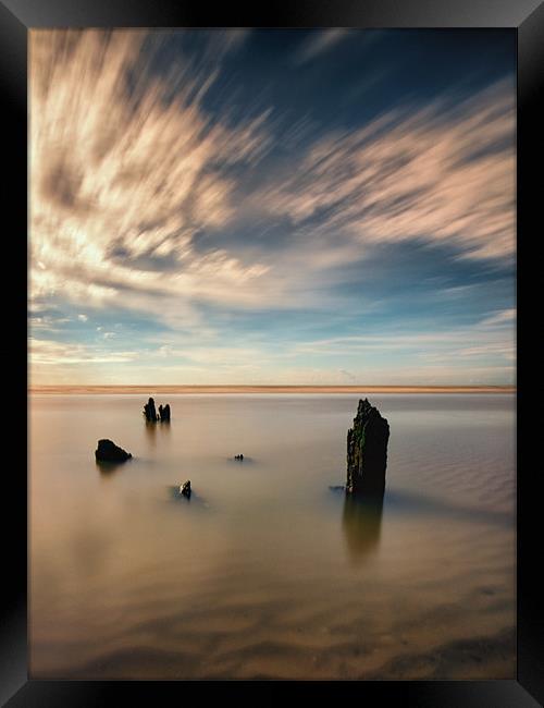 Normans Bay Wood Framed Print by mark Worsfold