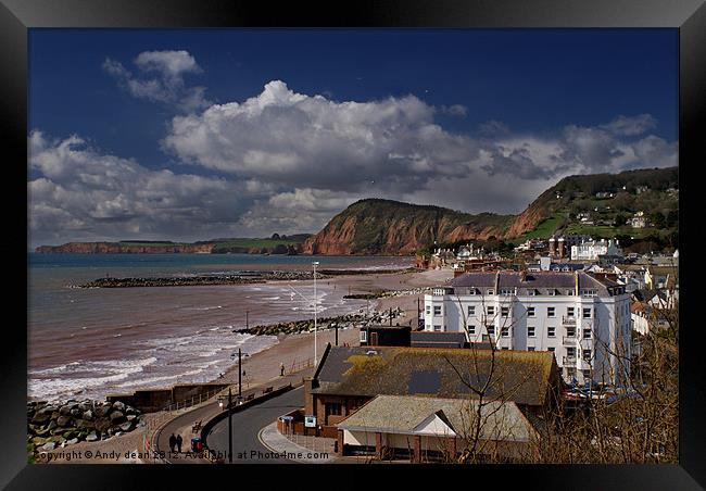 Spring day in Sidmouth Framed Print by Andy dean
