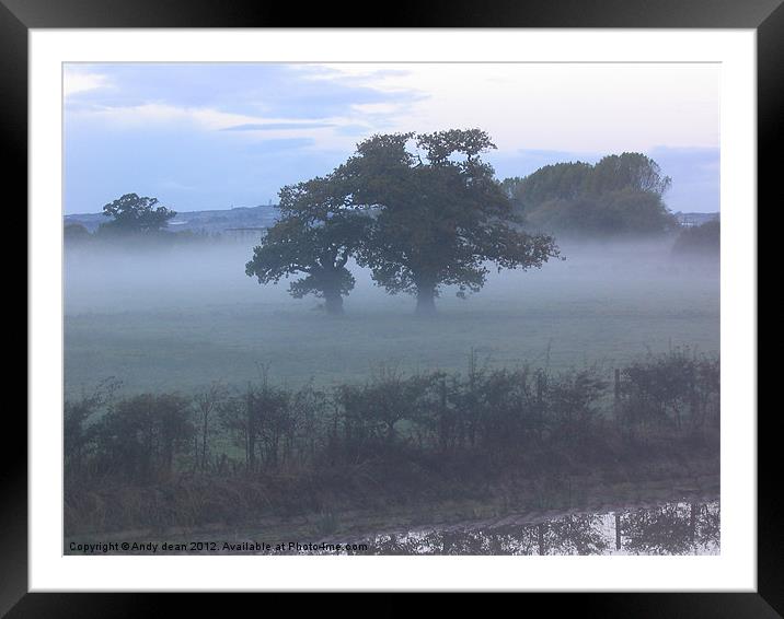 Early morning mist Framed Mounted Print by Andy dean
