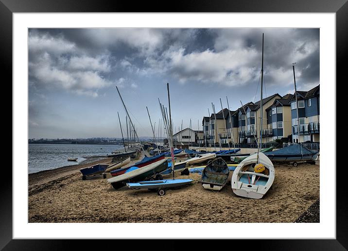 Boats on the beach Framed Mounted Print by Andy dean