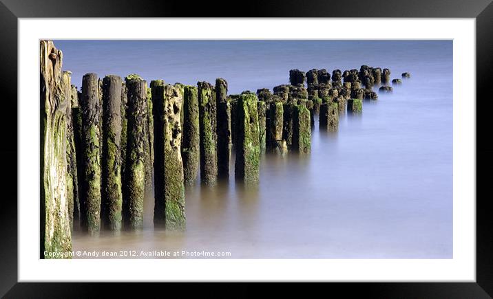 On the beach Framed Mounted Print by Andy dean