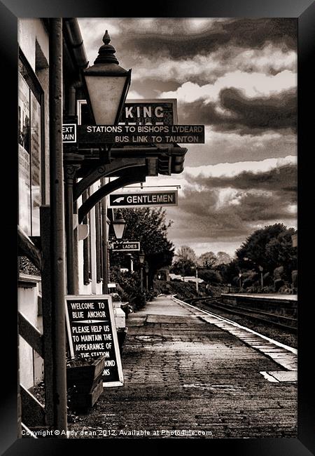 At the station Framed Print by Andy dean