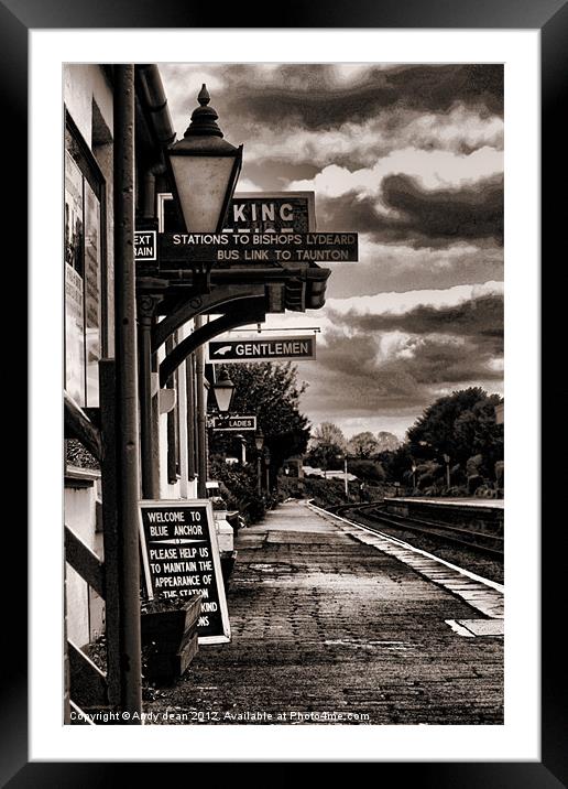 At the station Framed Mounted Print by Andy dean