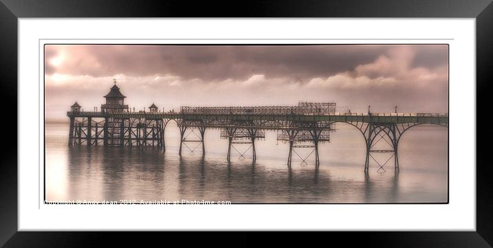 Mist by the pier Framed Mounted Print by Andy dean
