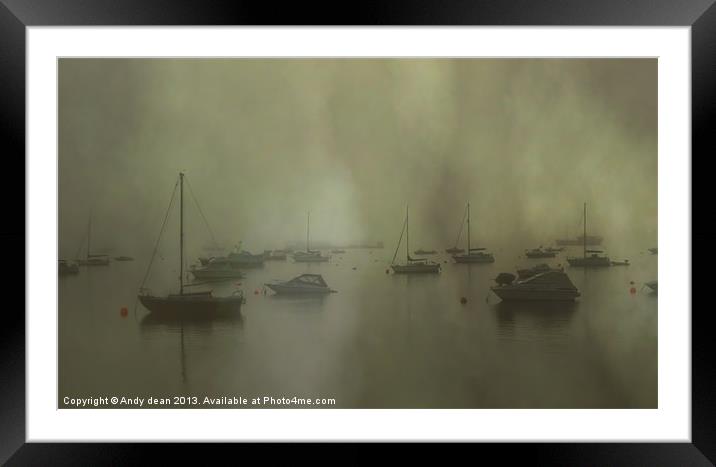 Mist at dawn Framed Mounted Print by Andy dean