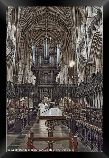 In the cathedral Framed Print by Andy dean