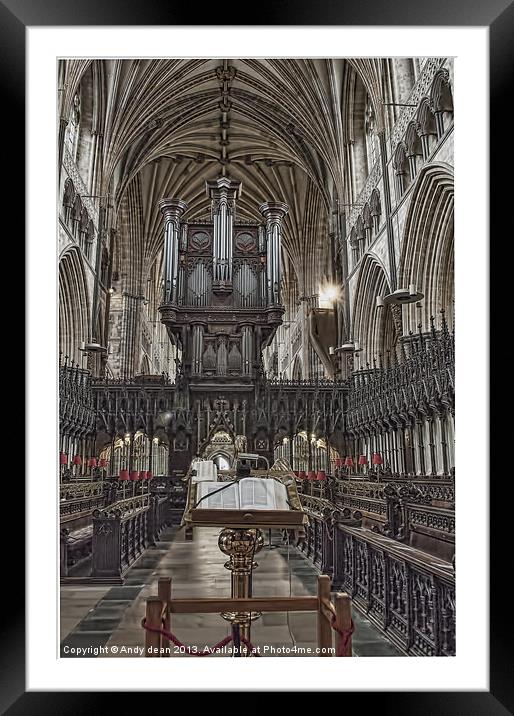 In the cathedral Framed Mounted Print by Andy dean