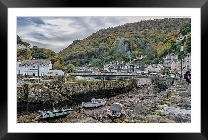 Lynmouth in Autumn Framed Mounted Print by Andy dean