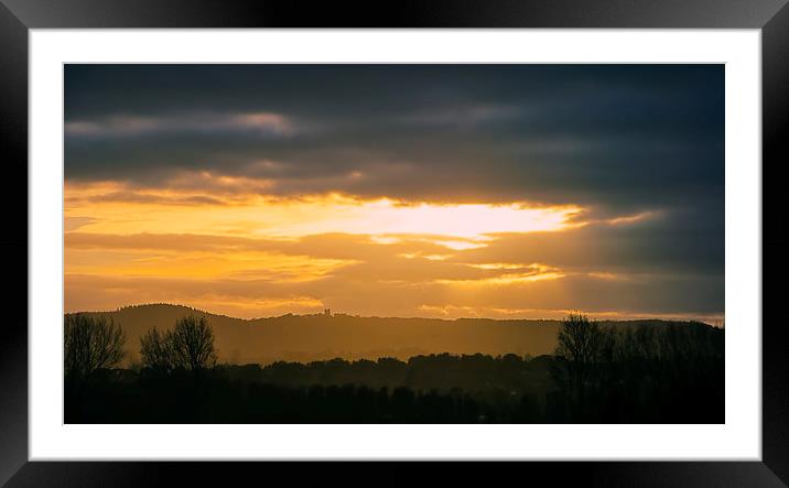 Autumn sunset Framed Mounted Print by Andy dean