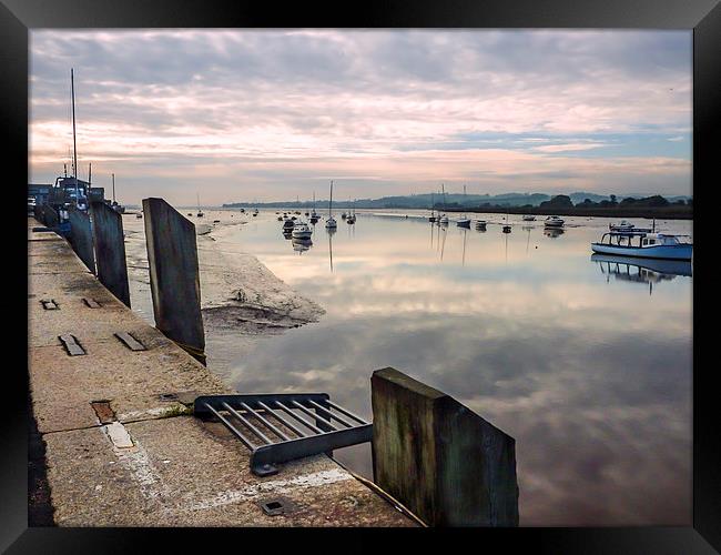 Low tide at Topsham Framed Print by Andy dean