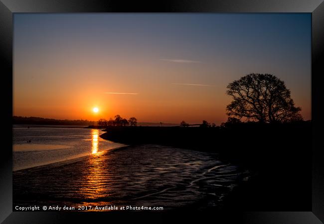 Starcross sunrise Framed Print by Andy dean