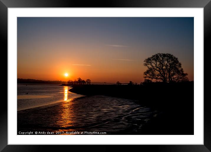 Starcross sunrise Framed Mounted Print by Andy dean