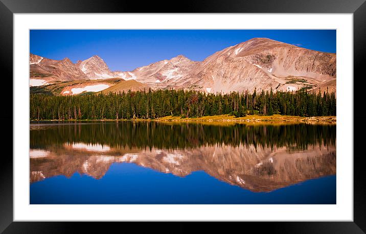 Indian Peaks Reflections Framed Mounted Print by John De Bord