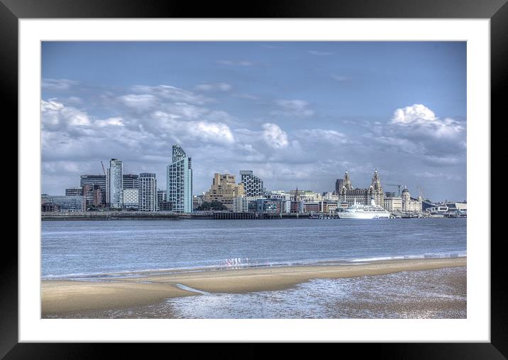 Liverpool water front Framed Mounted Print by allen dutton