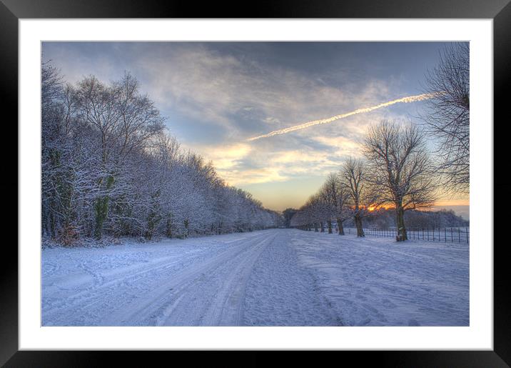 A Snowy Day Framed Mounted Print by allen dutton