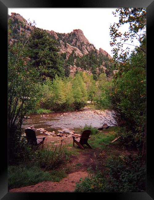 Estes Park Colorado Framed Print by Barbara Schafer