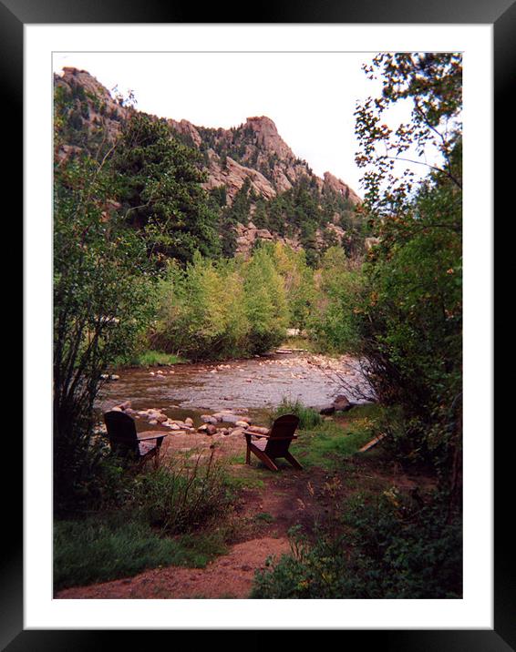 Estes Park Colorado Framed Mounted Print by Barbara Schafer