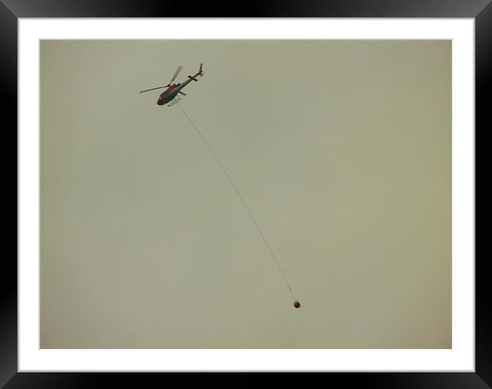 Helicopter Rescue Framed Mounted Print by Barbara Schafer