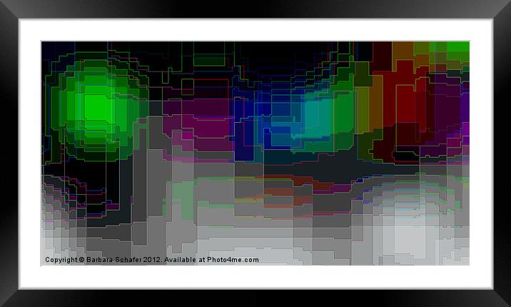 Electric circuit Framed Mounted Print by Barbara Schafer
