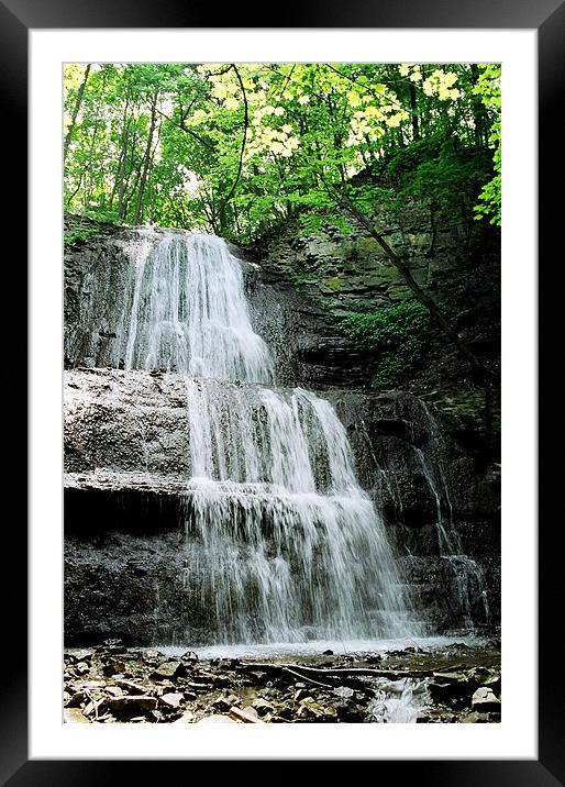 Sherman Falls  Framed Mounted Print by Donna-Marie Parsons