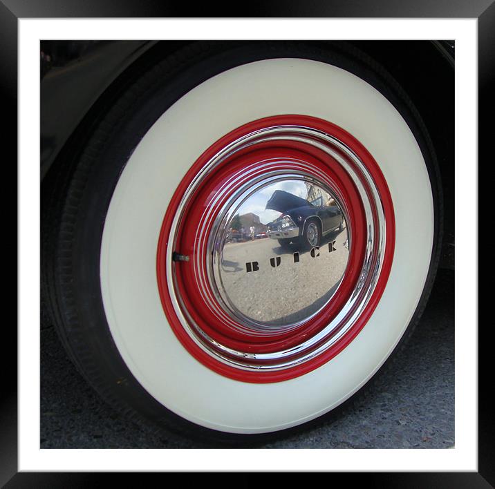 Buick Hubcap Framed Mounted Print by Donna-Marie Parsons