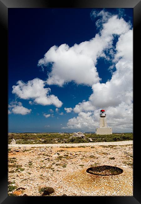 A lighthouse at Sagres - Portugal Framed Print by Alastair Gentles