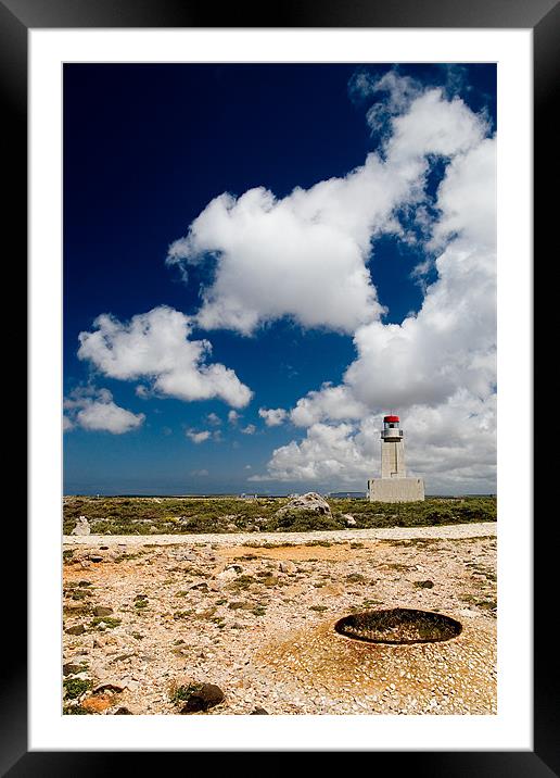 A lighthouse at Sagres - Portugal Framed Mounted Print by Alastair Gentles