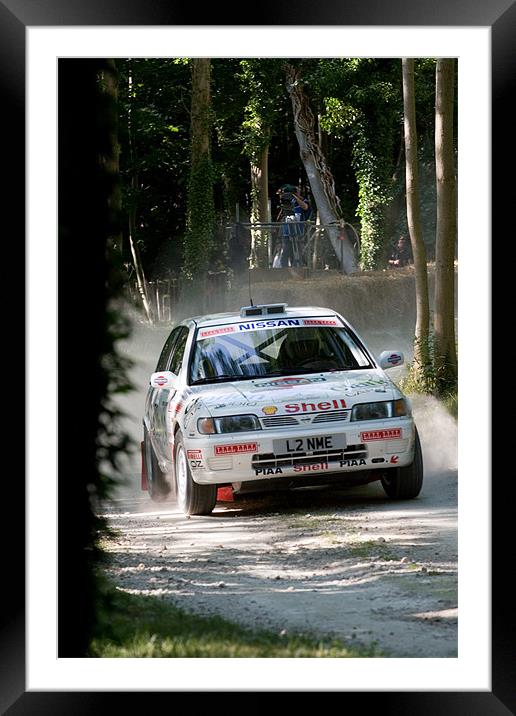 Nissan Rally Car Framed Mounted Print by Alastair Gentles