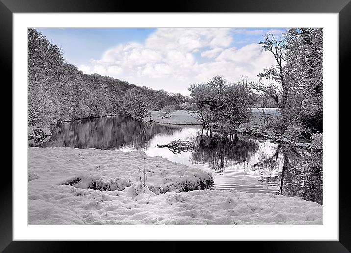 Snowy Tyne Framed Mounted Print by kevin wise