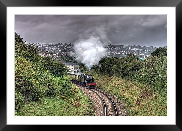 Steam train Framed Mounted Print by kevin wise