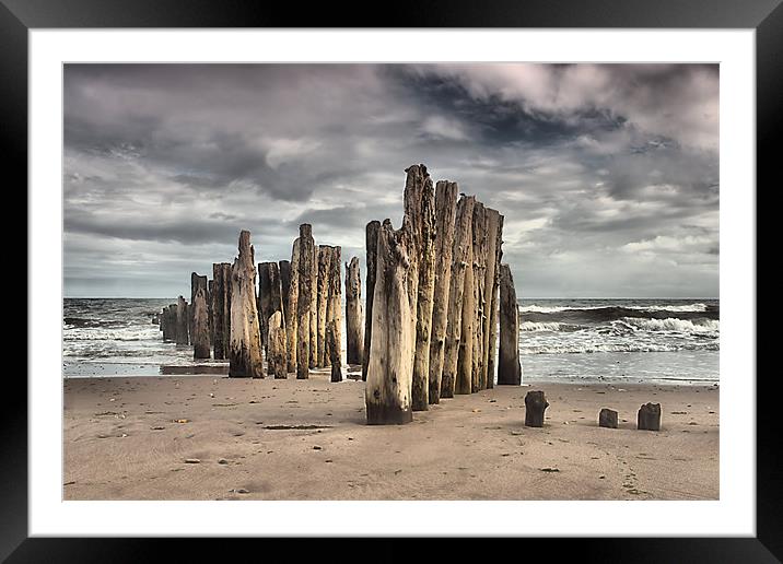 Wooden Posts Framed Mounted Print by kevin wise