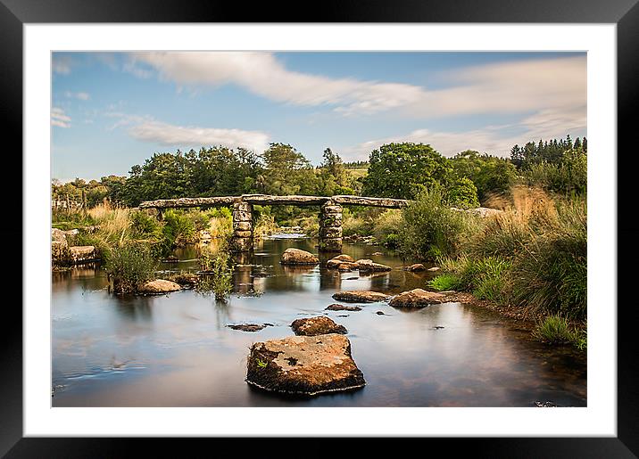 Clapper Bridge Framed Mounted Print by kevin wise
