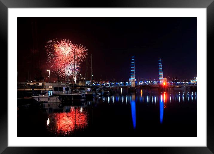 Torbay Fireworks Framed Mounted Print by kevin wise