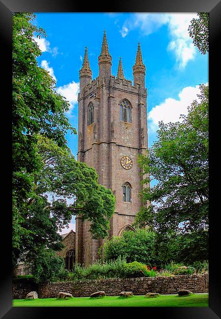 Widecombe Church Framed Print by kevin wise