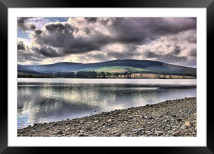  Catcleugh Reservoir Framed Mounted Print by kevin wise