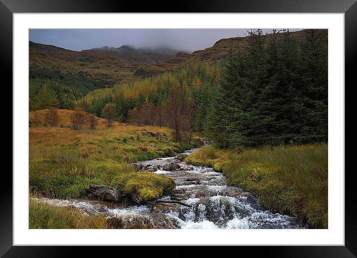  Autumn Stream Framed Mounted Print by kevin wise