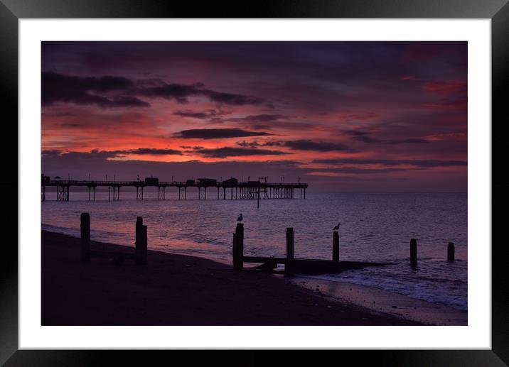       Teignmouth Sunrise 1                         Framed Mounted Print by kevin wise