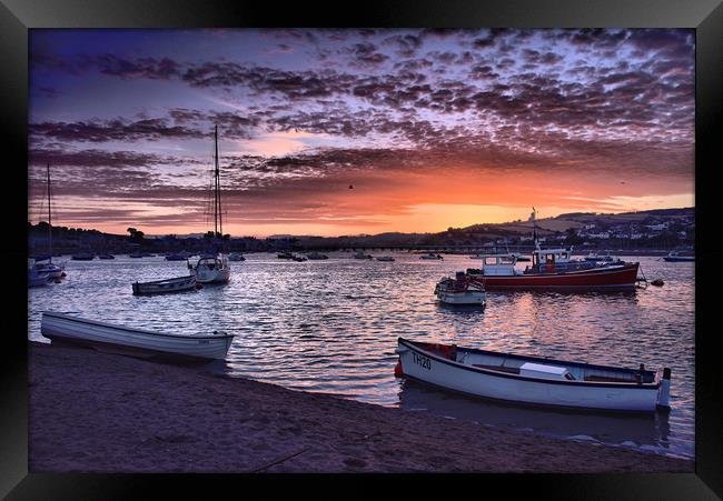 Teignmouth sunset 3                                Framed Print by kevin wise