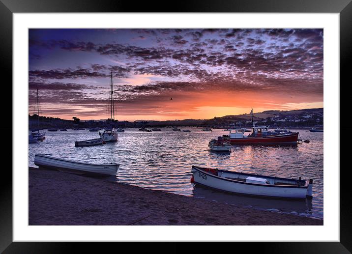 Teignmouth sunset 3                                Framed Mounted Print by kevin wise
