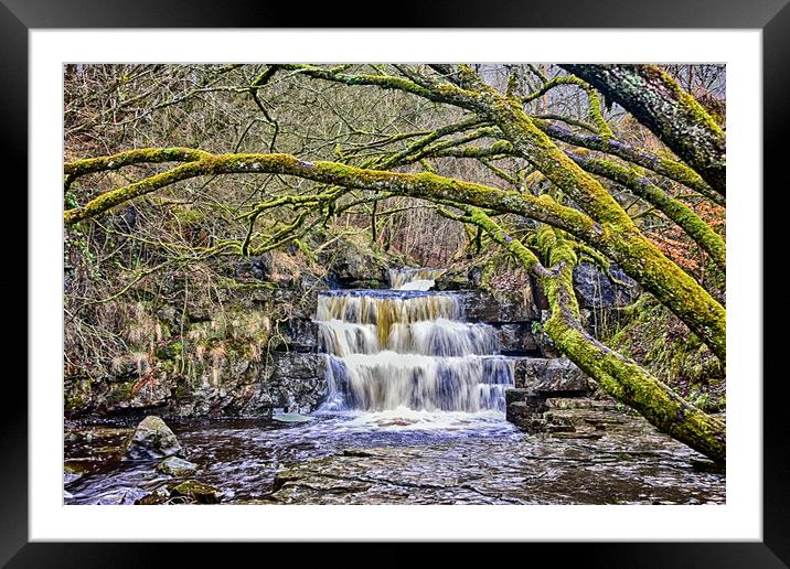 Summerhill Force Framed Mounted Print by kevin wise