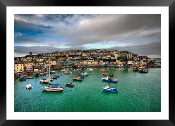 Brixham colours Framed Mounted Print by kevin wise