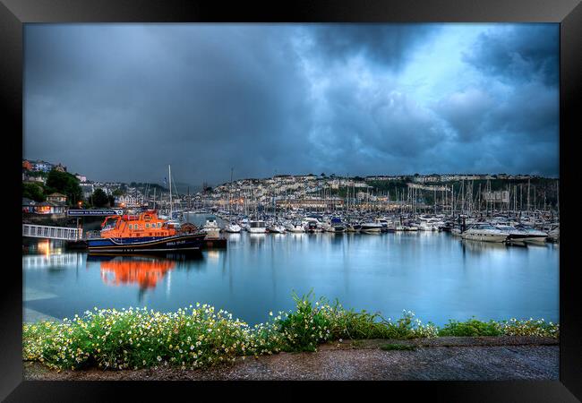 Brixham Lifeboat Framed Print by kevin wise
